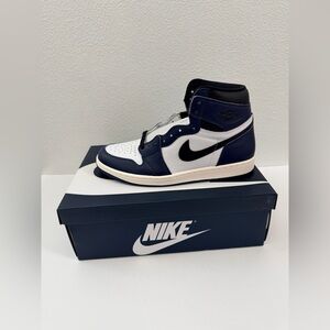 Air Jordan 1 Retro High OG Men's Size 10.5 Midnight Navy/Black-White DZ5485-401